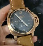 PANERAI LUMINOR 10 DAYS GMT REPLICA WATCH ROSE GOLD BLACK DIAL